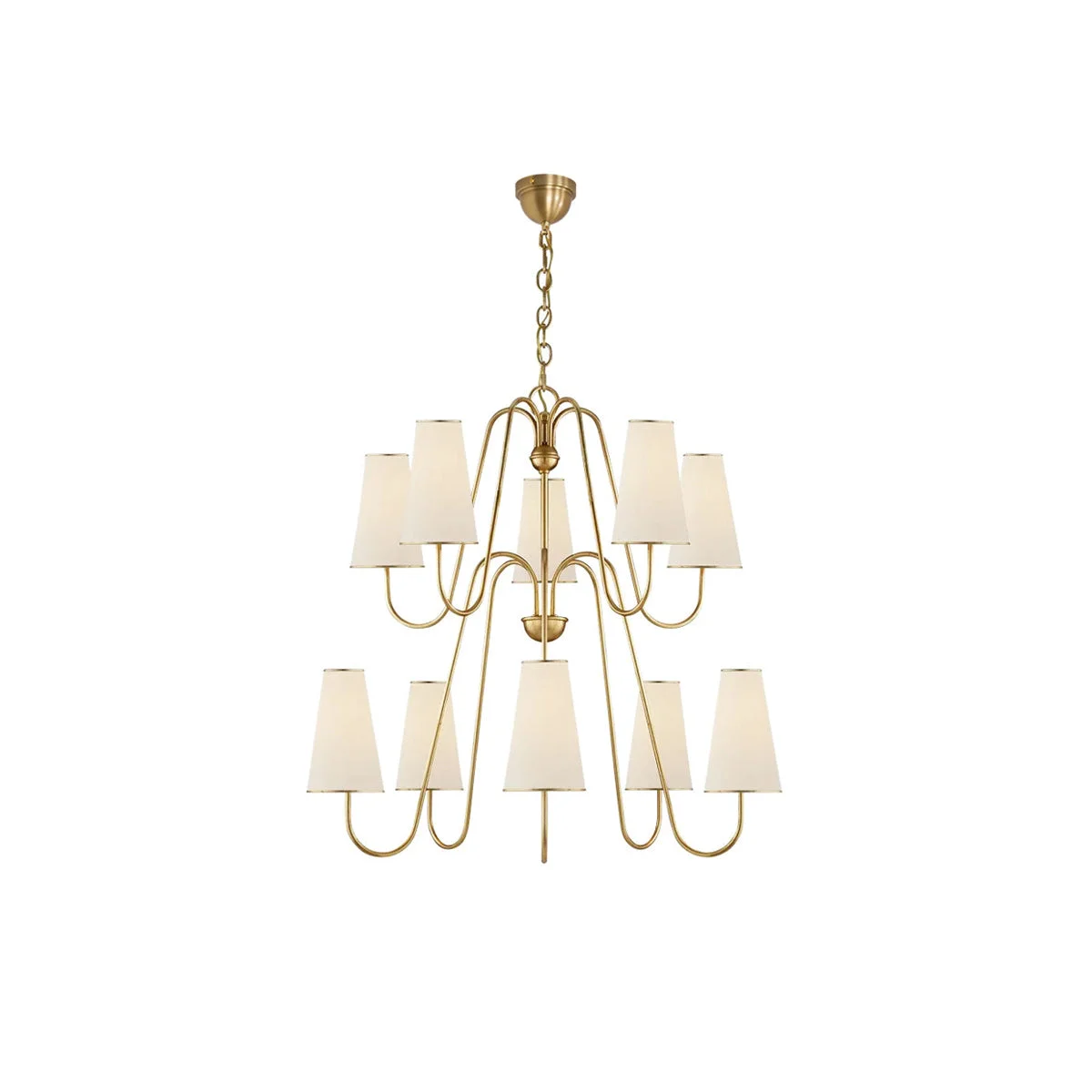Fashionable Gold Two-Tier Montreuil Chandelier Stylish