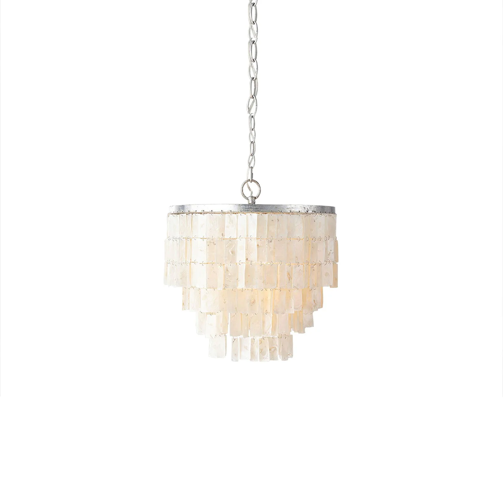 Efficient Tiered Capiz Skye Chandelier Environmentally Friendly