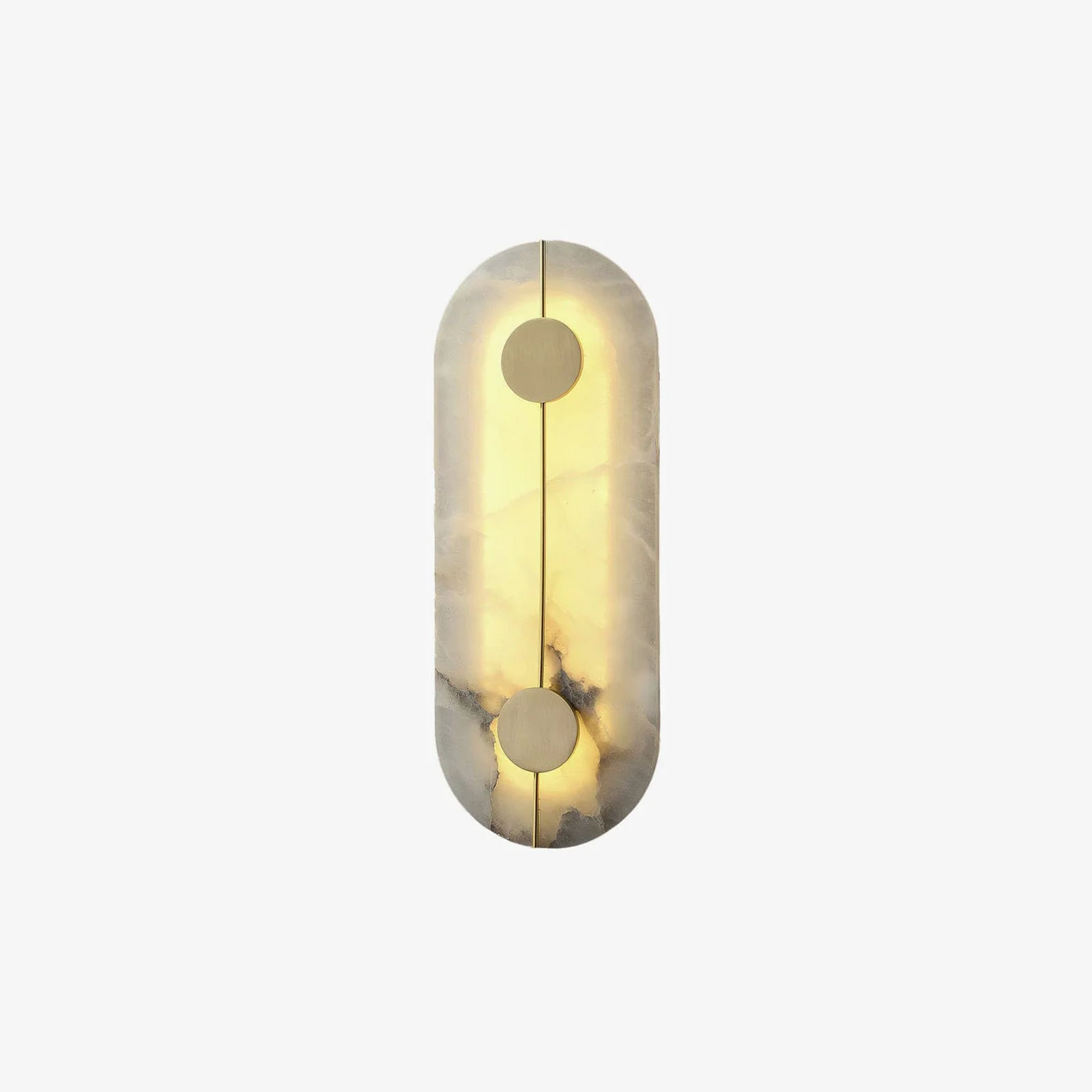 World-Class Modern Oval Alabaster Wall Lamp Convenient