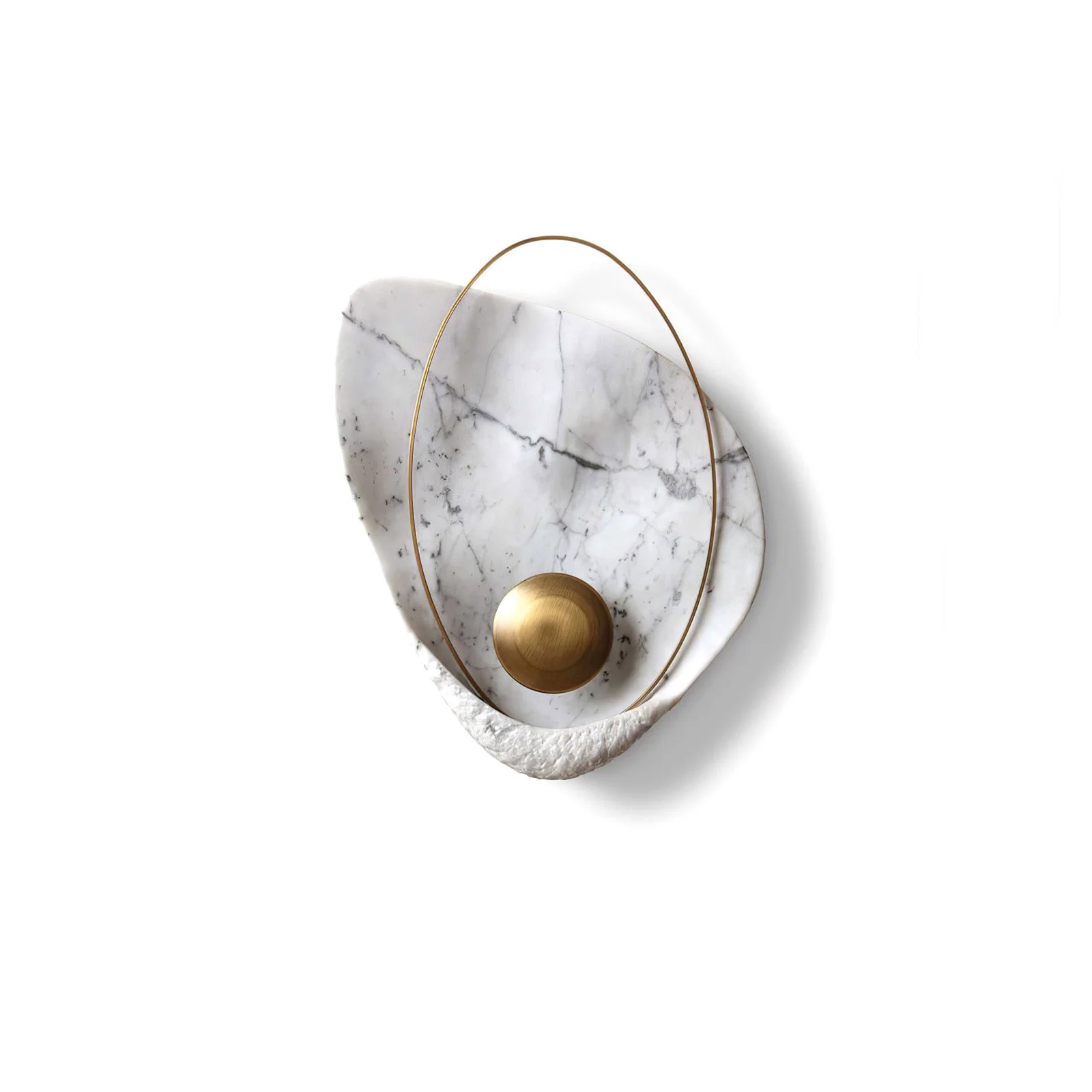 Casual Artisan Shell Marble Wall Sconce Fashionable