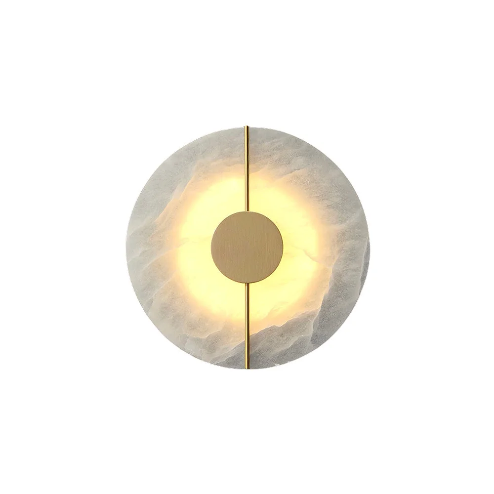 Casual Zen Harmony Round Marble Wall Light Elite