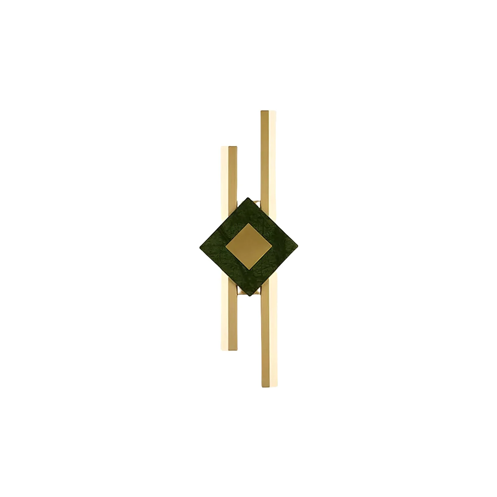 Selected Green Marble Square LED Wall Light Smooth