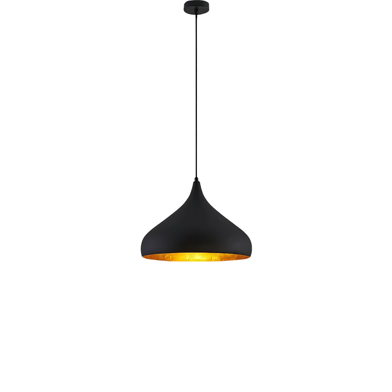 Effective Modern Black and Gold Teardrop Pendant Lamp Next-Generation