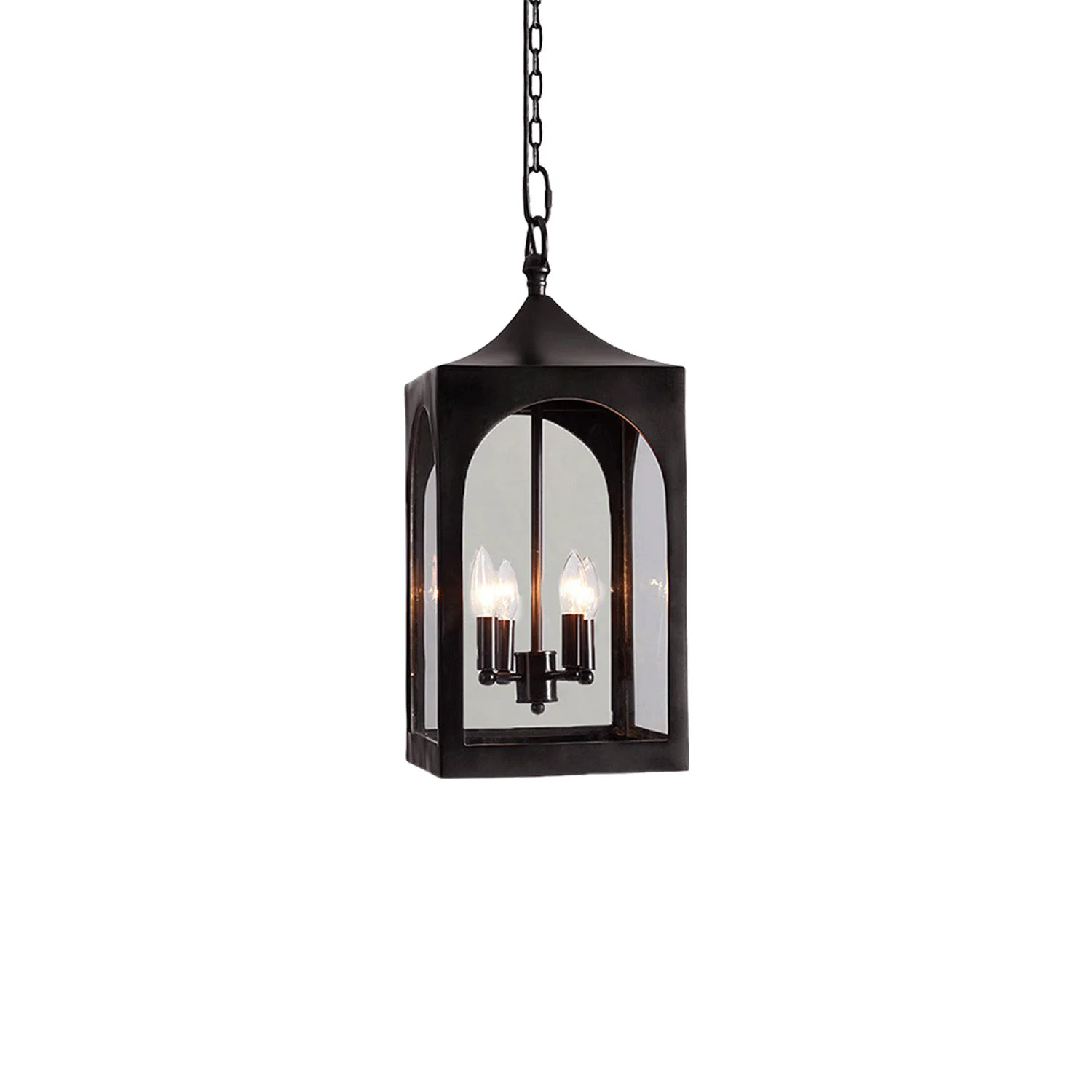 Contemporary Caleb Vintage-Style Outdoor Lantern Pendant Light Advanced