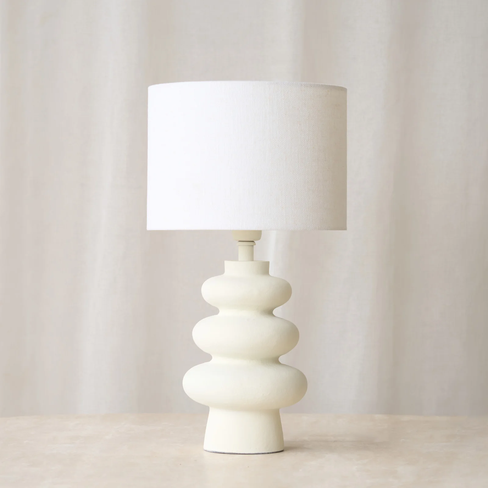 Classic Olona Table Lamp Cream 31cm Sustainable