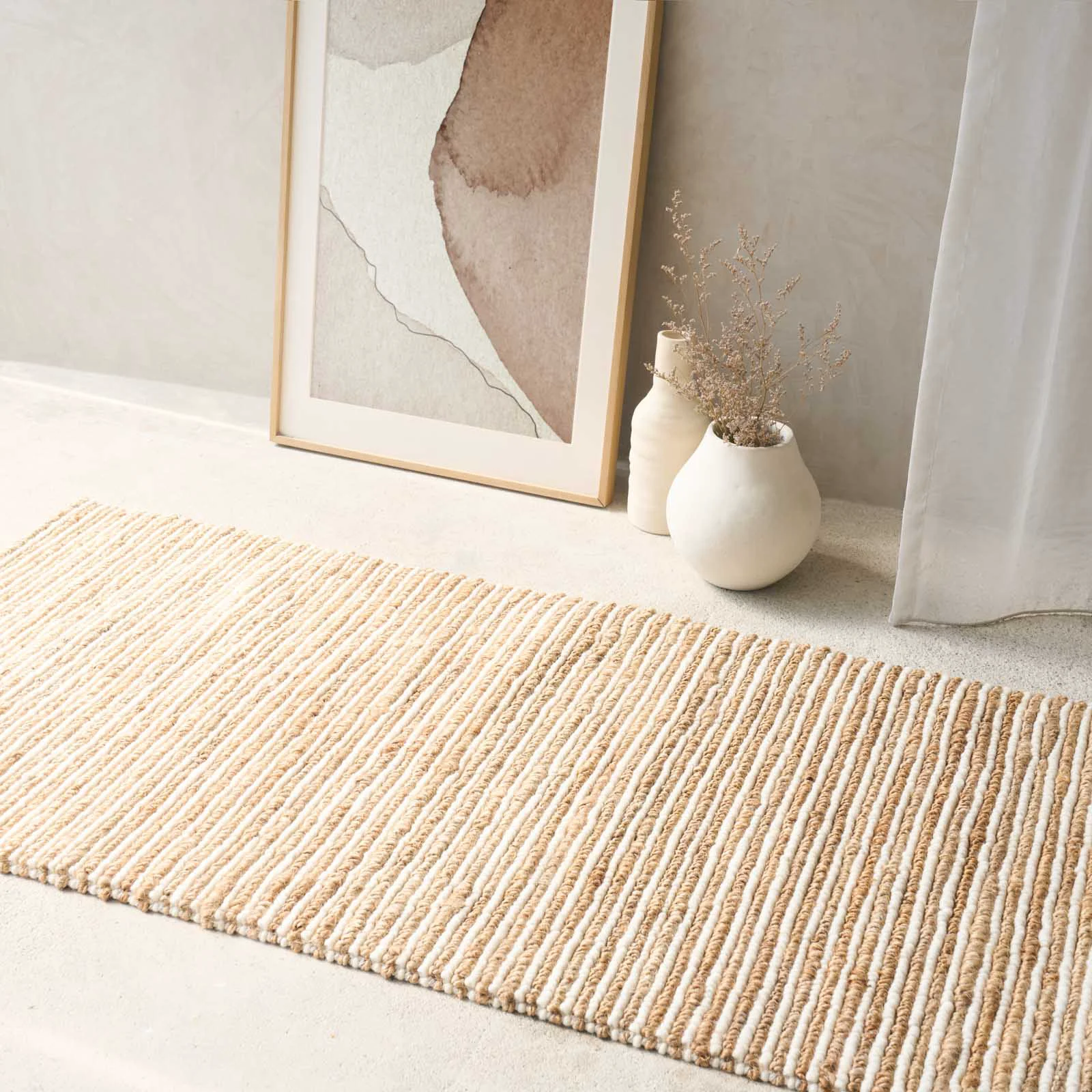 Healthy Miri Wool Hemp Runner Natural Exclusive