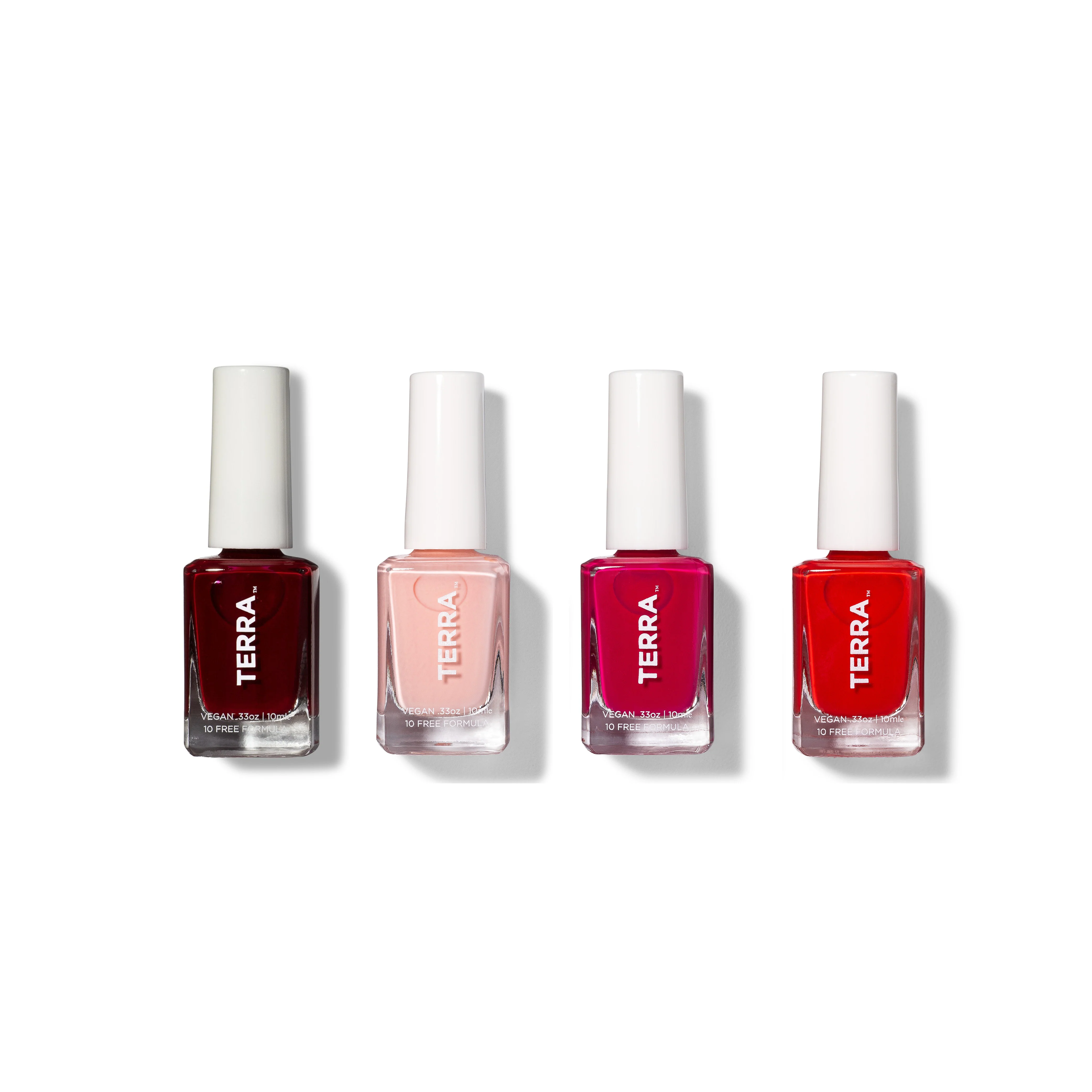 Lightweight Terra Beauty Bars Pink Red Curated Nail Collection Pure