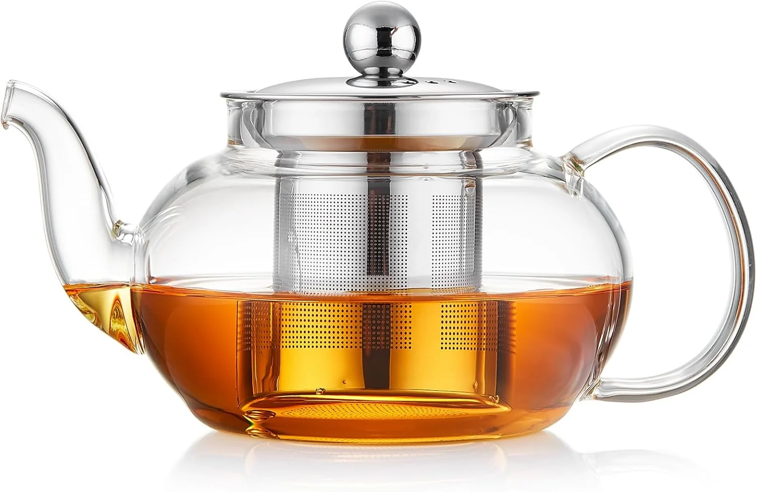 Trendy DOPUDO Small Glass Teapot with Infuser 18 oz 530ml Borosilicate Tea Kettle Casual