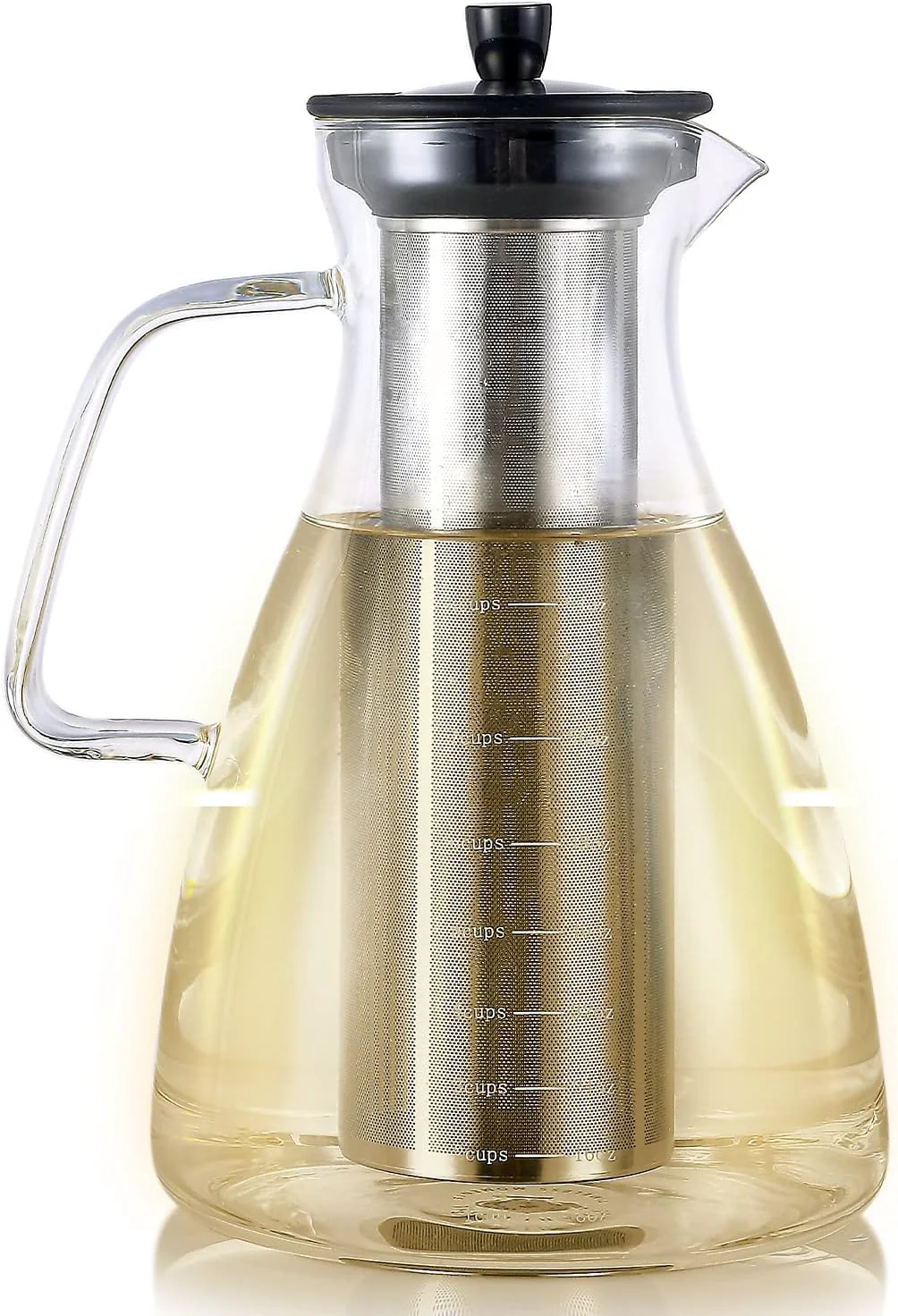 Original Teabloom Extra-Large Multi-Brew Glass Teapot Kettle Pitcher 68 OZ 2.0 L 8 Cups – For Hot Tea Iced Tea Convenient