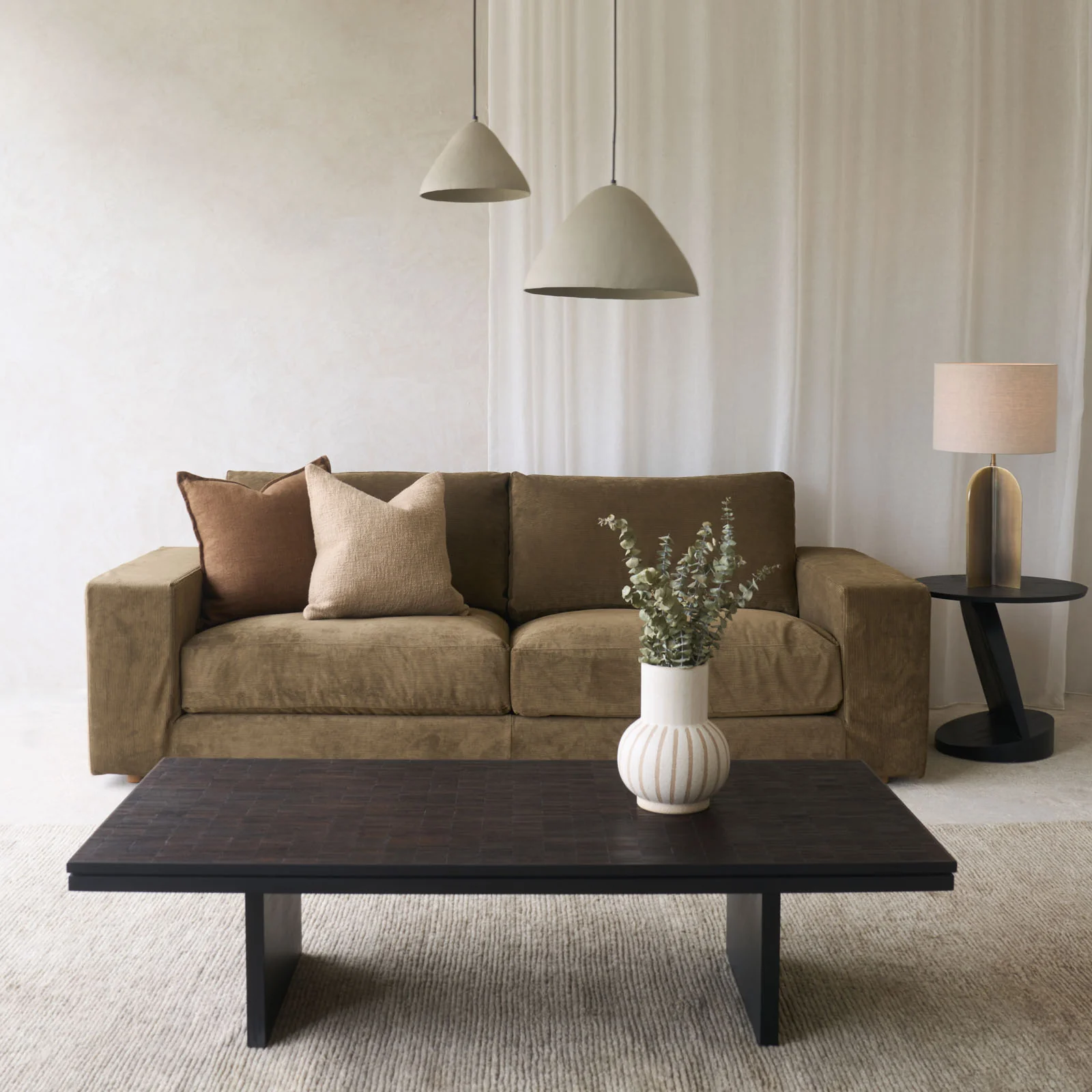 Flexible Hansen Fabric Sofa 3 Seater - Prairie 230cm Classic