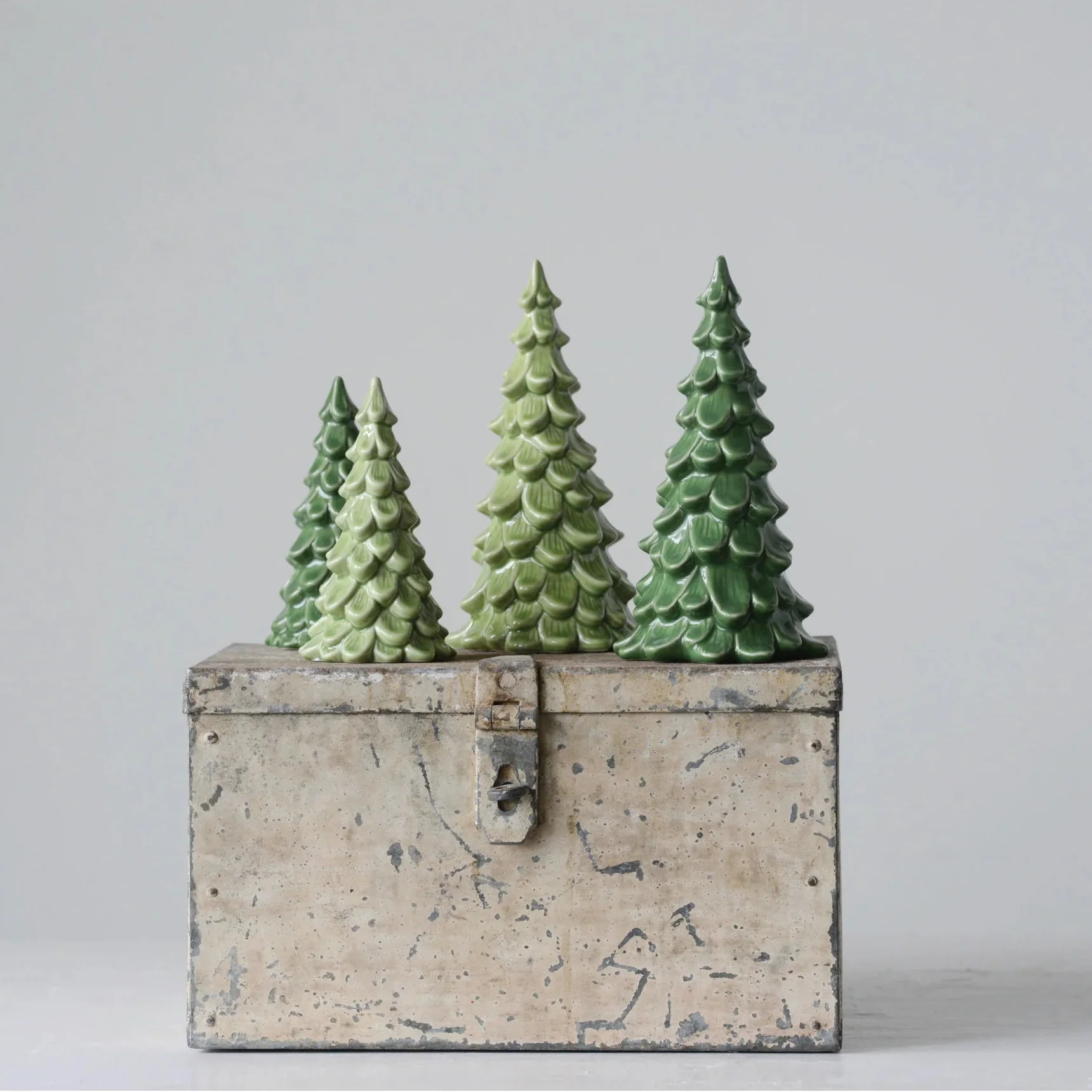 Luxury Green Stoneware Christmas Tree Functional