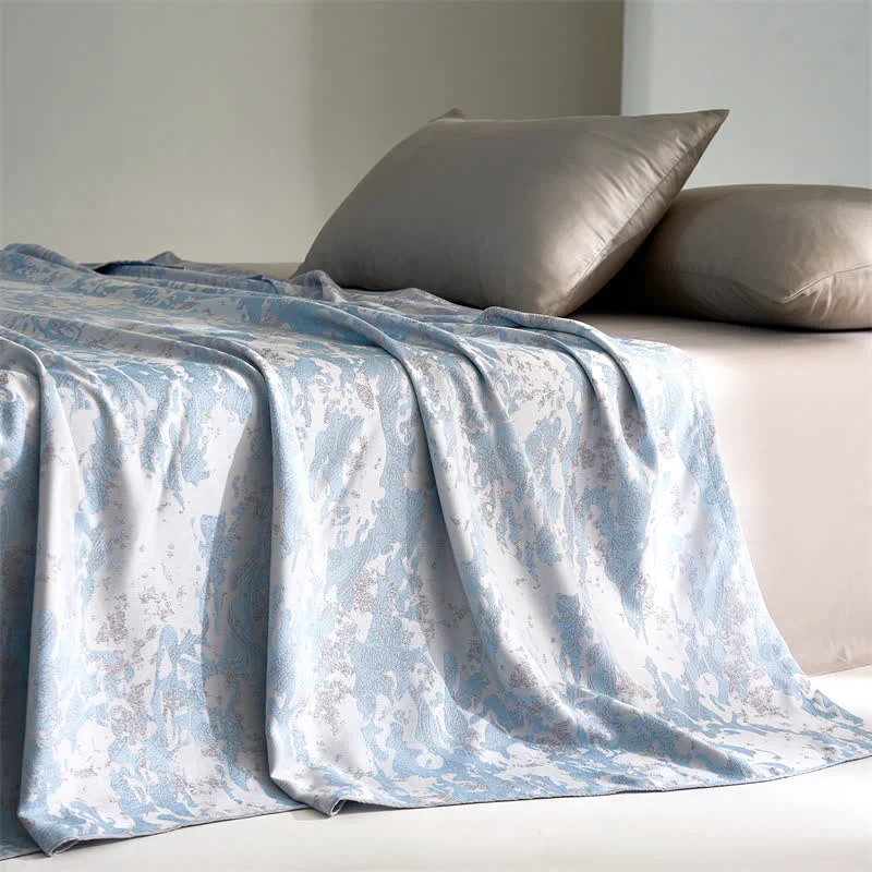 Premium Material Simple Lyocell Fiber Cooling Comfy Quilt Solid