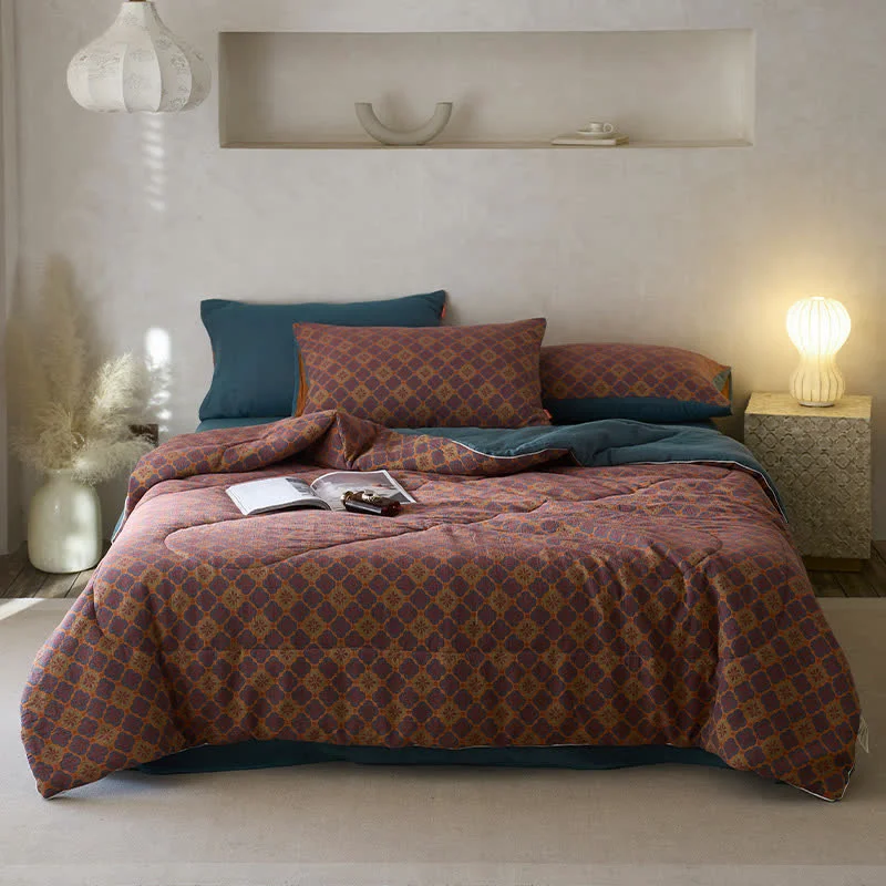 Certified Cotton Gauze Comfy Jacquard Vintage Bedding Trusted