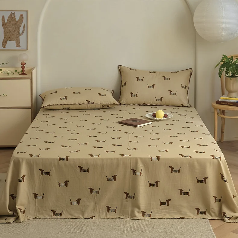 Genuine Dachshund Double Layers Cotton Gauze Coverlet Reusable