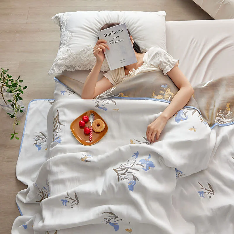 Expertly Made Refresh Style Lyocell Fiber Summer Quilt Easy-to-Use