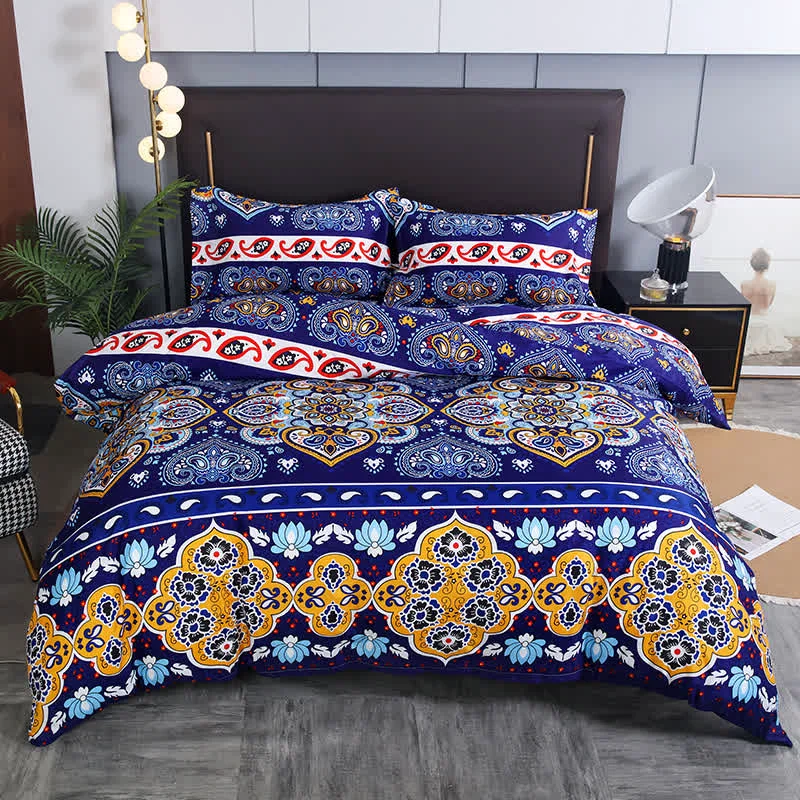 Solid Bohemian Printed Brushed Bedding Set 3PCS Outstanding