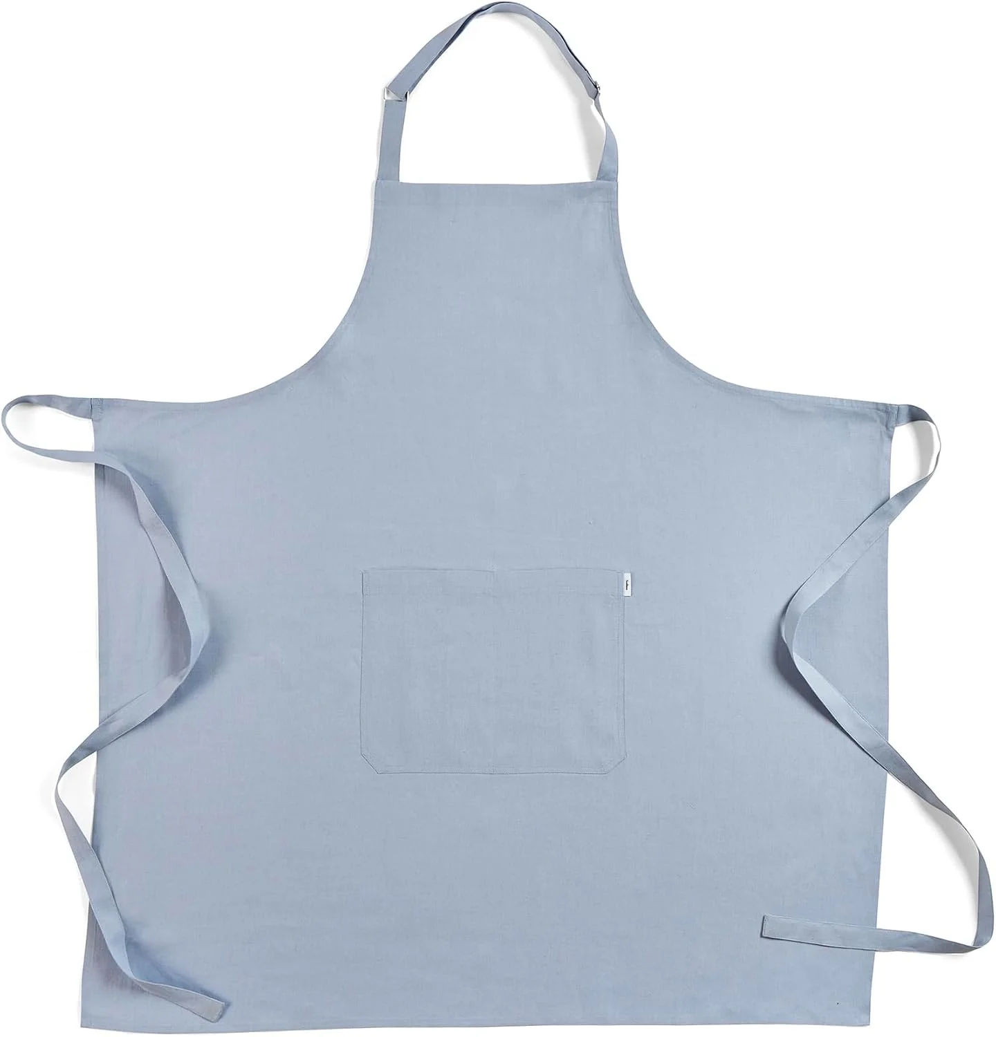 Relaxed Pure Linen Apron for Kitchen Baking - Dusty Blue Stripe Selected