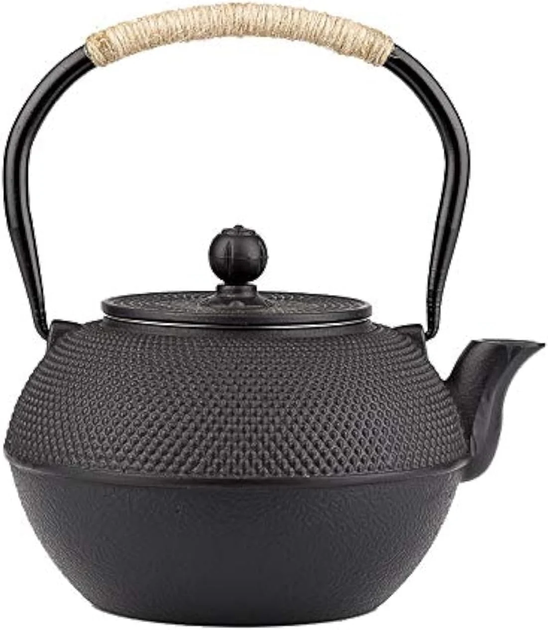 Traditional 40.6oz Cast Iron Teapot Japanese Tetsubin Tea Kettle for Stovetop Safe Black Cast Iron Tea Kettle with Infuser for Loose Leaf