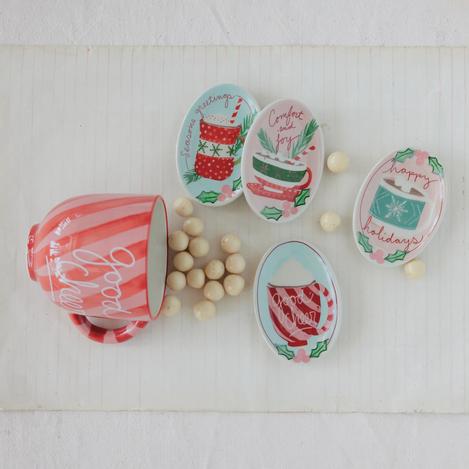 Expertly Made Hand-Painted Holiday Stoneware Dish Casual
