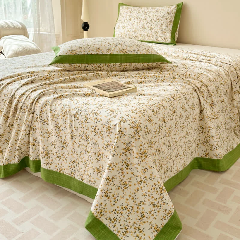 Official Pure Cotton Elegant Floral Breathable Coverlet Practical