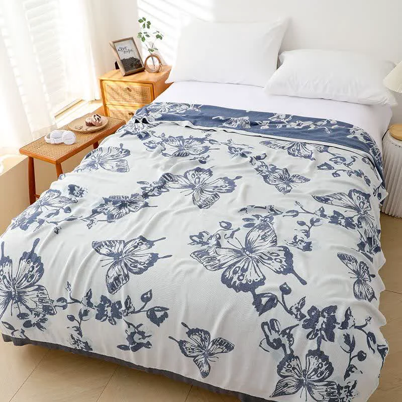 Organic Rural Butterfly Bamboo Fiber Soft Blanket Trusted