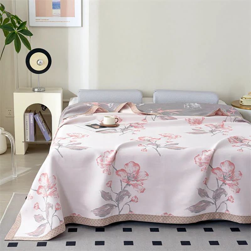 Traditional Floral Lyocell Gauze Summer Breathable Quilt Responsible