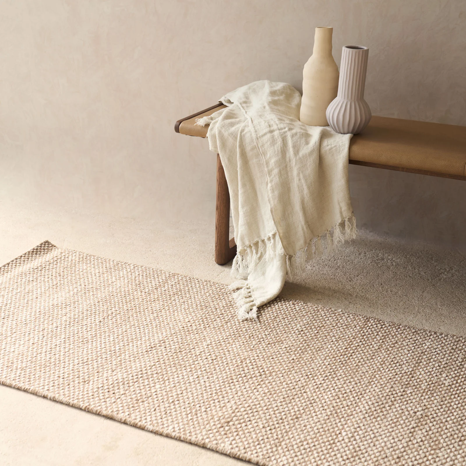Elite Drift Wool Handwoven Runner Espresso Organic