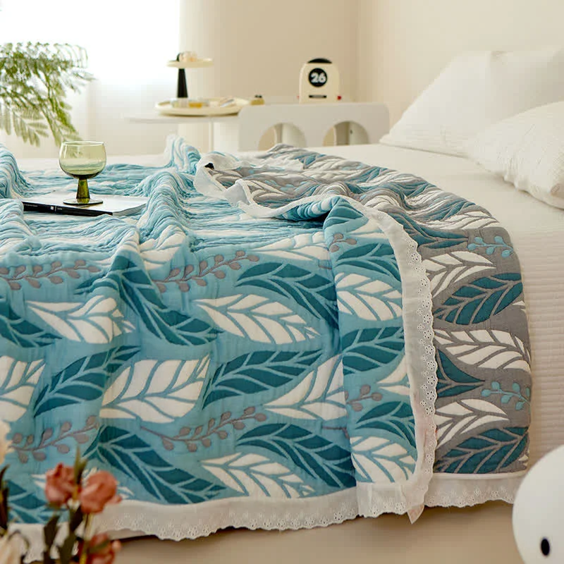 Smart Lush Leaf Bamboo Fiber Breathable Quilt Consistent