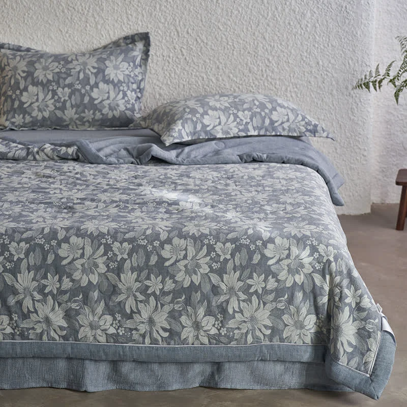 Versatile Double-layer Cotton Gauze Blooming Flower Bedding Quality