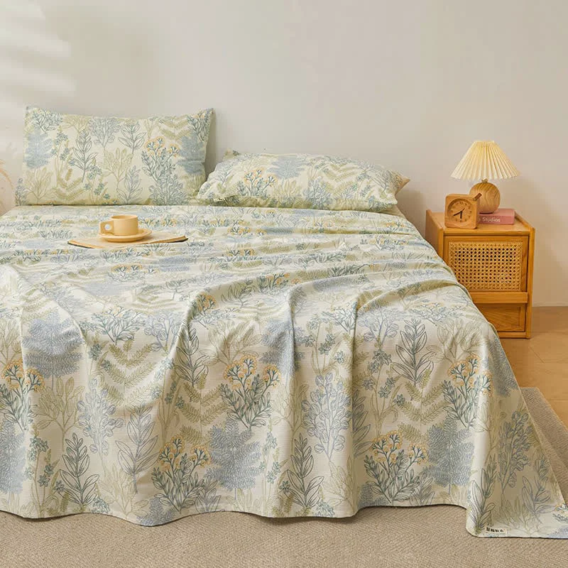 Excellent Elegant Floral Pure Cotton Soft Coverlet Functional