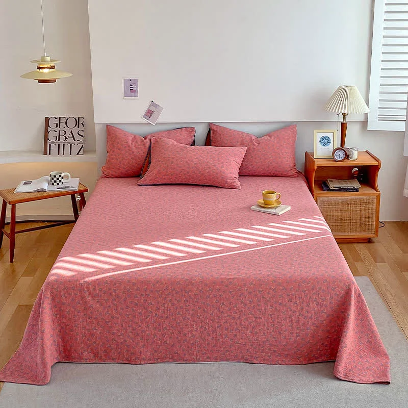 Prestigious Rural Style Cotton Gauze Flat Sheet Fine Crafted