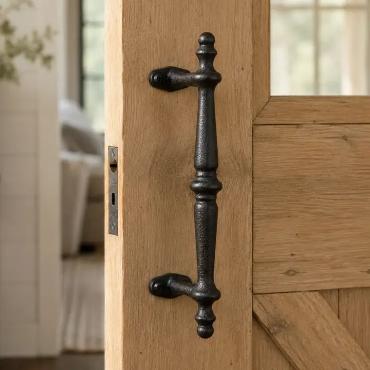 Organic Traditional Cast Iron Door Pull Handle Original Design