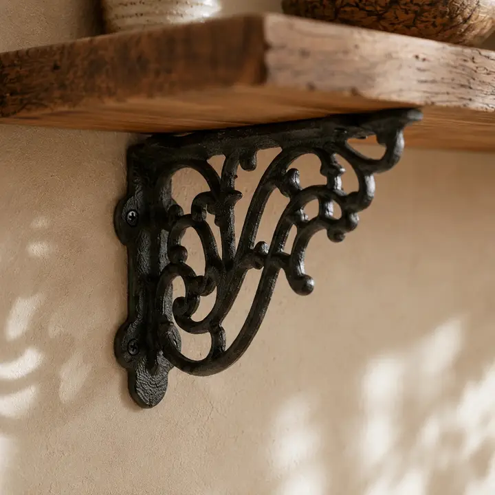 Selected Vintage Scrollwork Cast Iron Shelf Bracket Carefully Designed