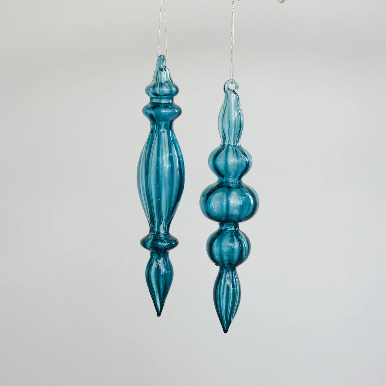 Trusted Blue Glass Finial Ornament Enhanced
