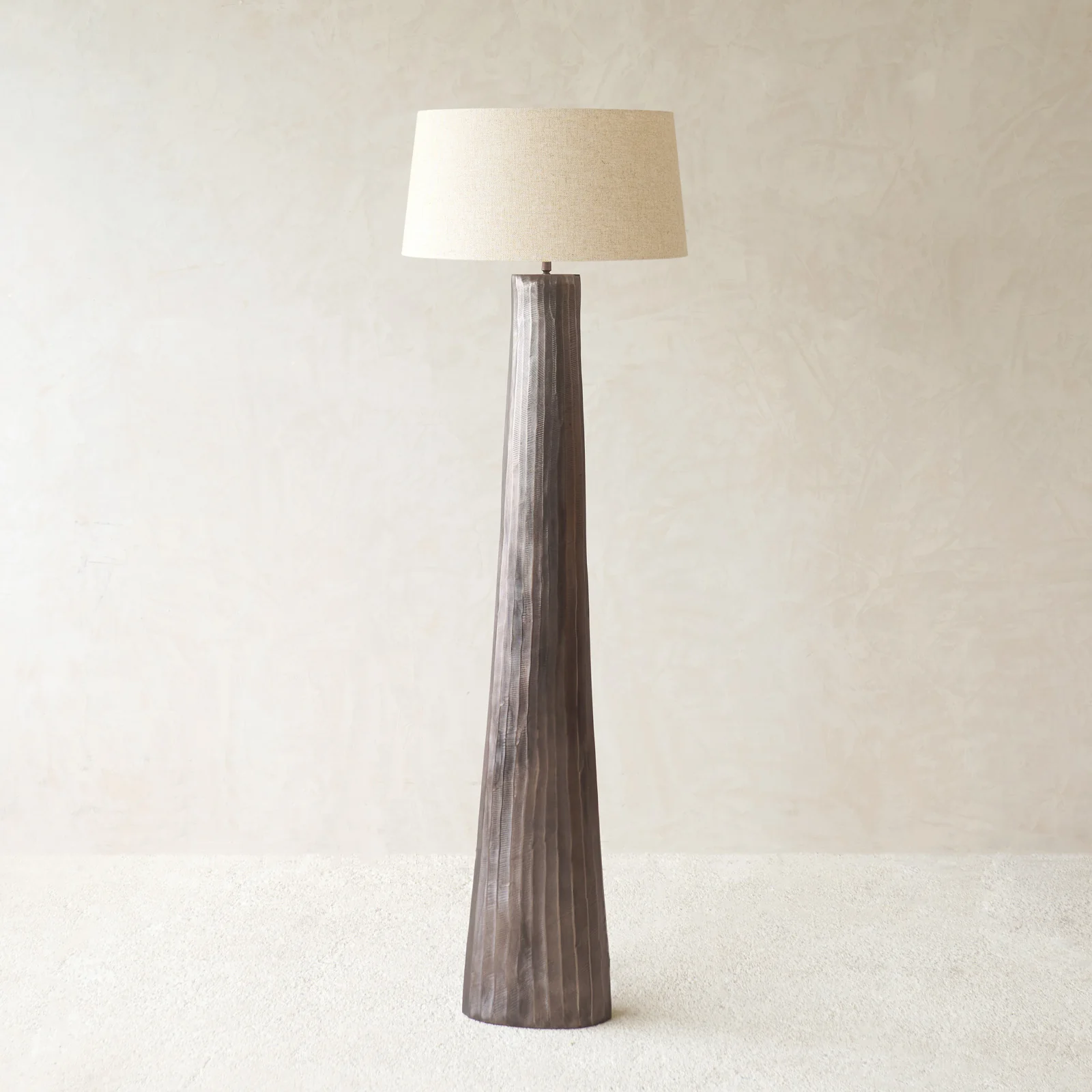 Exclusive Mijas Floor Lamp Dark Brown Bronze 126cm Easy-to-Use