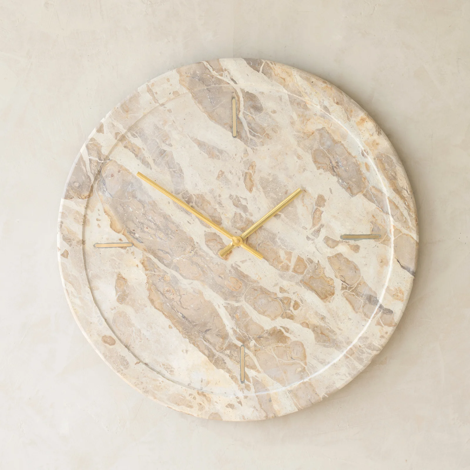 Responsible Sistelo Clock Taupe Marble Minimalist