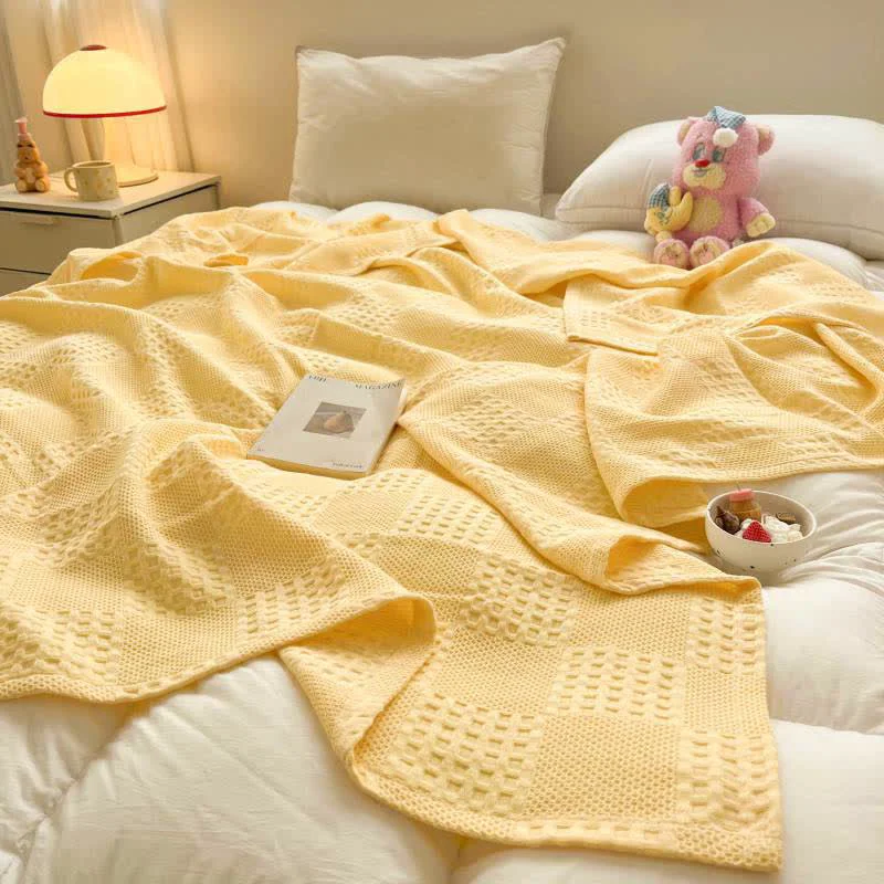 High-Grade Pure Cotton Waffle Texture Lightweight Quilt Original