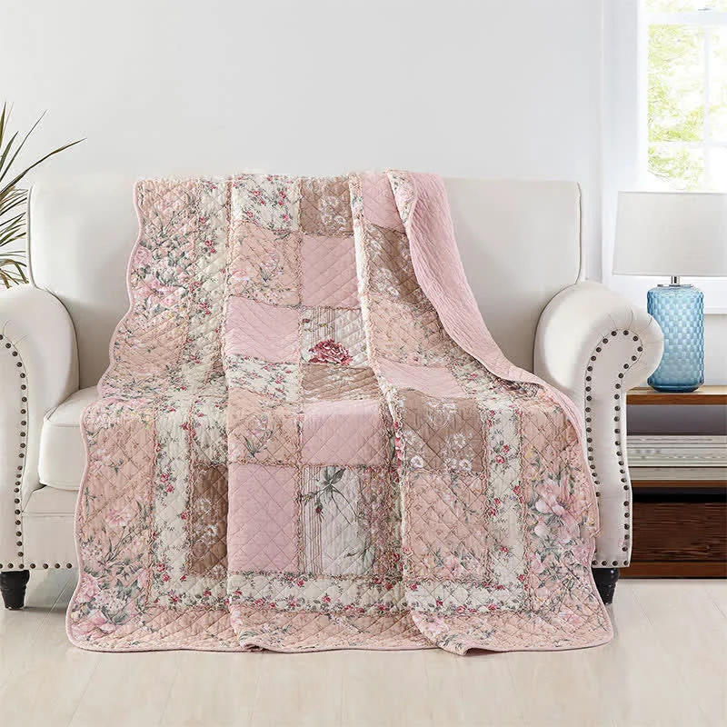 Elegant Pastoral Patchwork Soft Pure Cotton Quilt Trusted