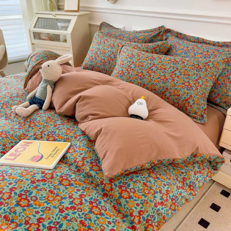 Next-Generation Bright Floral Print Comfy Bedding Collection Environmentally Friendly