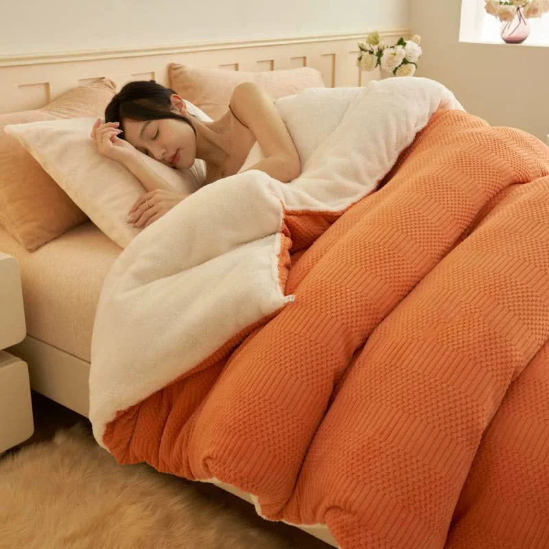 Smooth Simple Style Thick Warm Winter Quilt Blanket Artisan