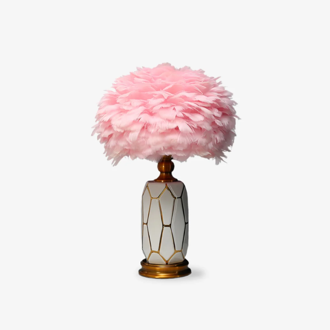 Recyclable Ceramic Feather Table Lamp Selected