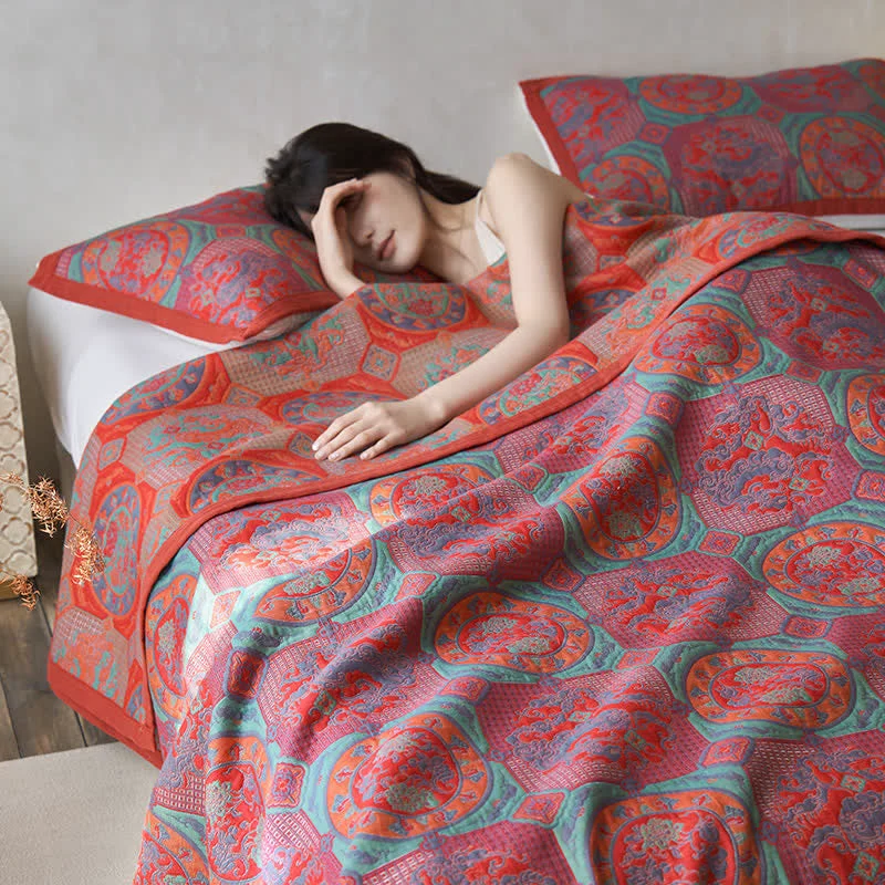 Efficient Cotton Gauze Vintage Style Soft Quilt Pure