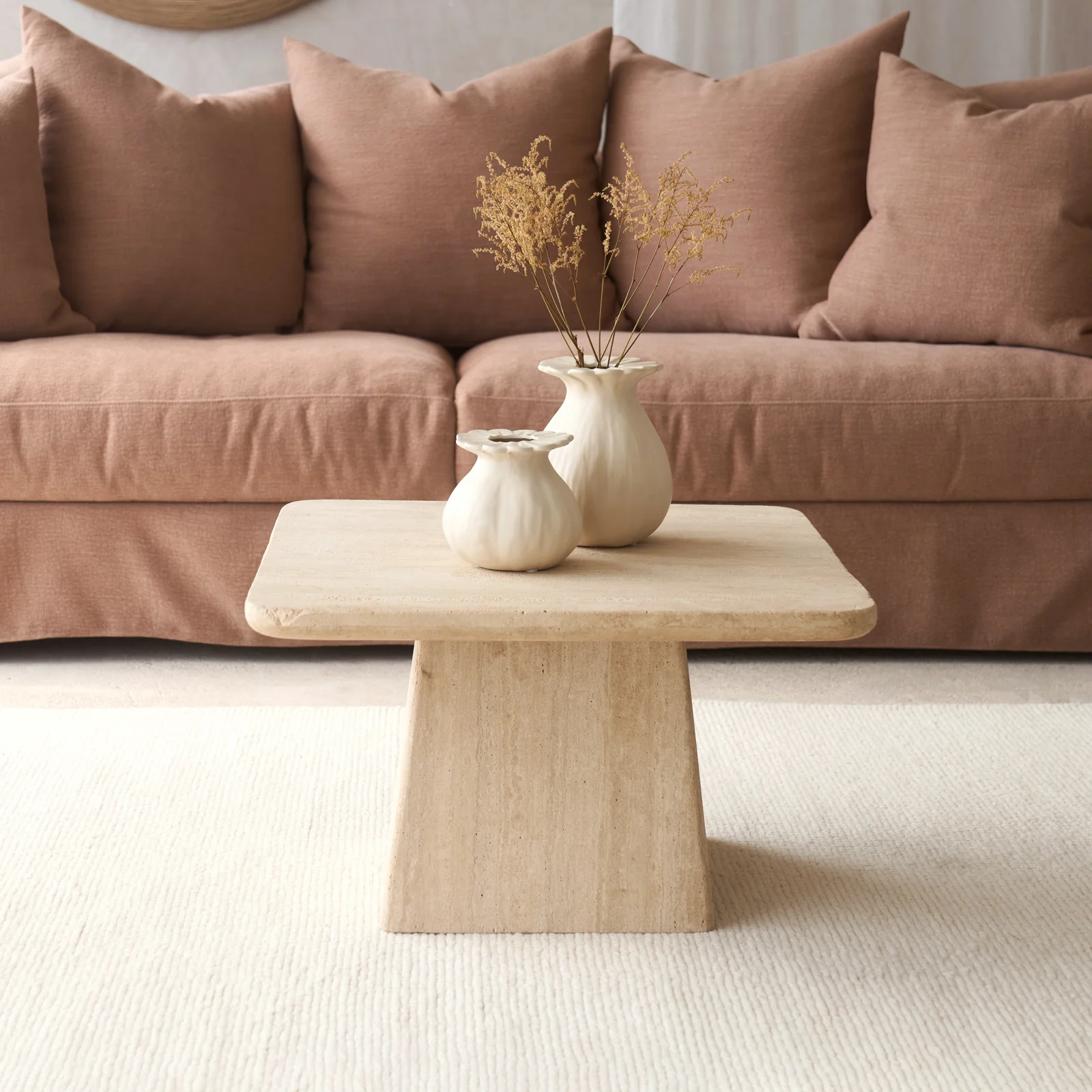 Superior Kepami Travertine Coffee Table Sand Prestigious
