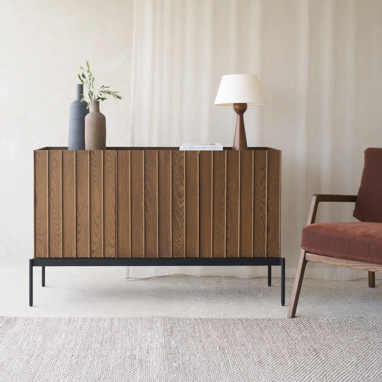 Original Design Parlour Sideboard Latte Oak 140cm Fast