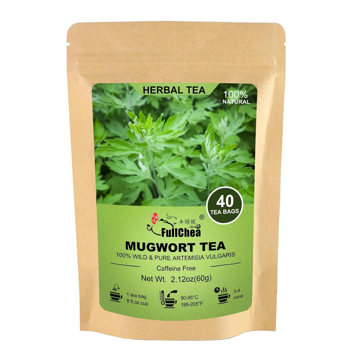 High-Grade FullChea Mugwort Tea Bags - Pure Herbal Sleep Wellness High-Quality