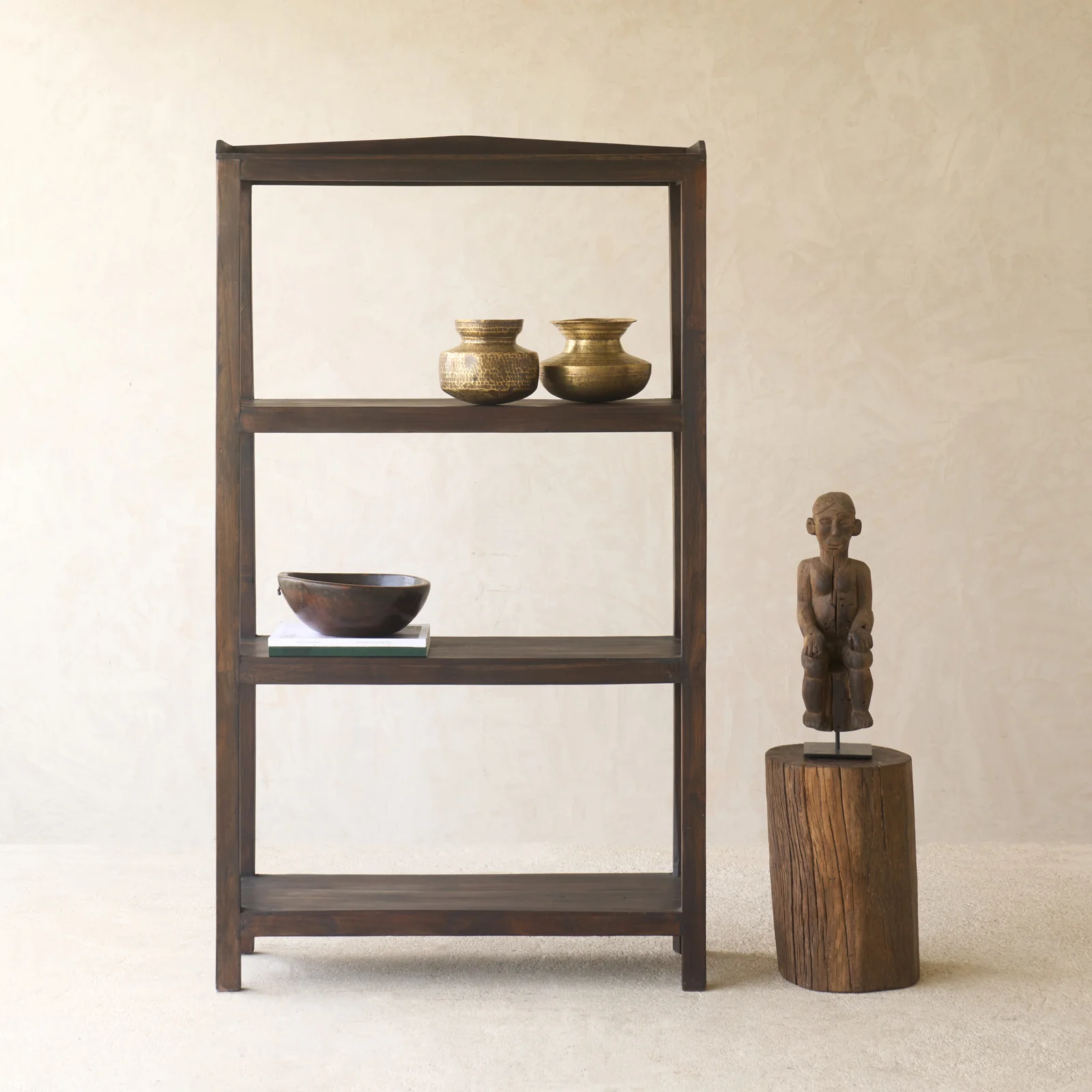 Crafted Vintage Large Shelf Dark Brown Relaxed