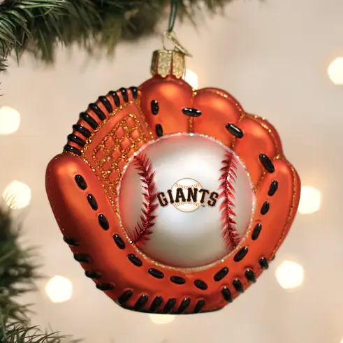 High-Grade San Francisco Giants Baseball Mitt Glass Ornament Original Design