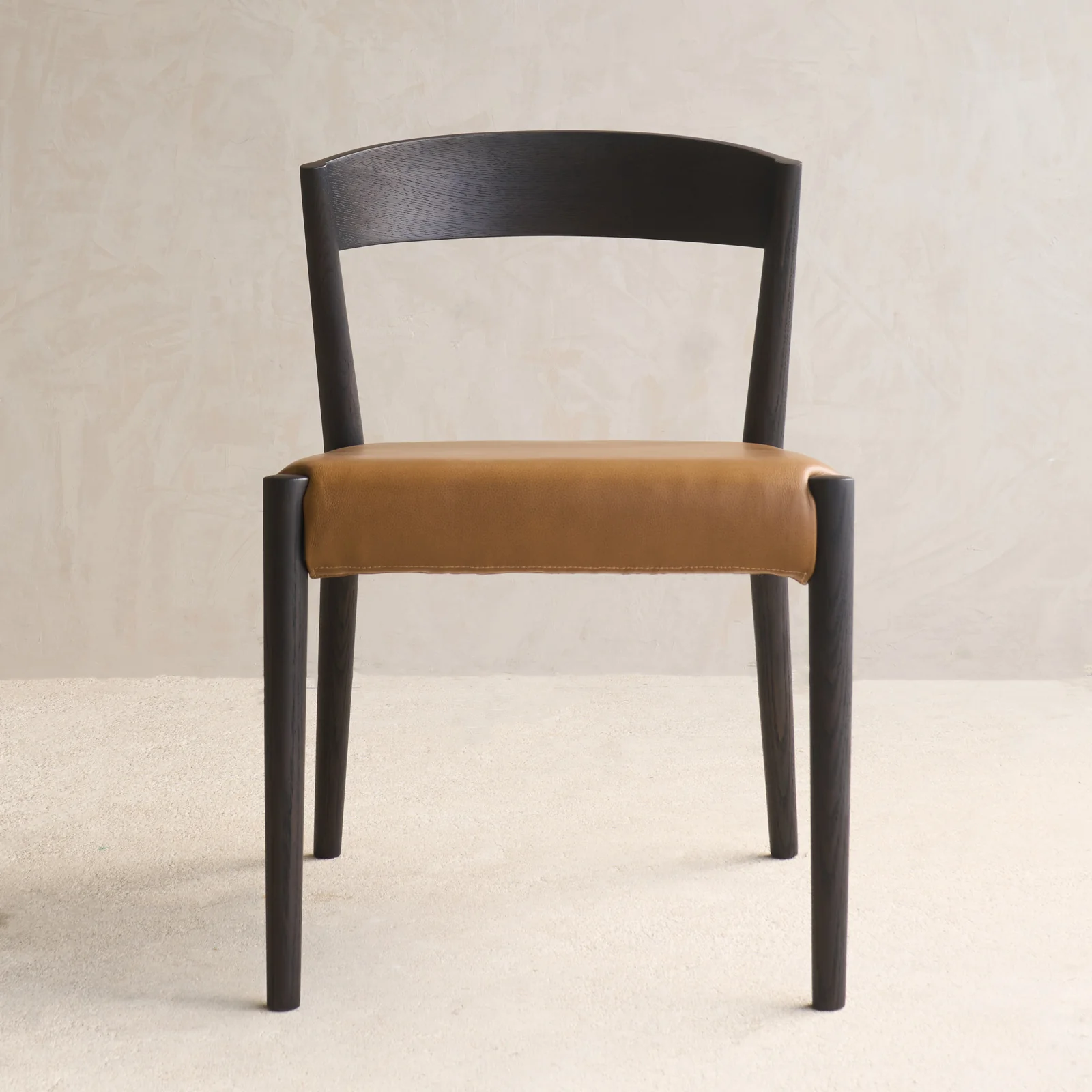 Responsible Ronda Leather Dining Chair Bison Oak Frame - Nut Elite