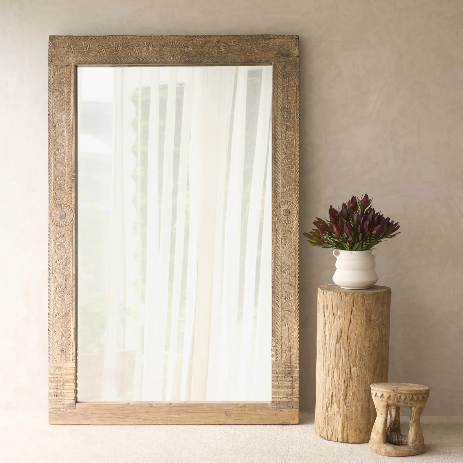 Innovative Vintage Floral Carved Mirror B Responsible