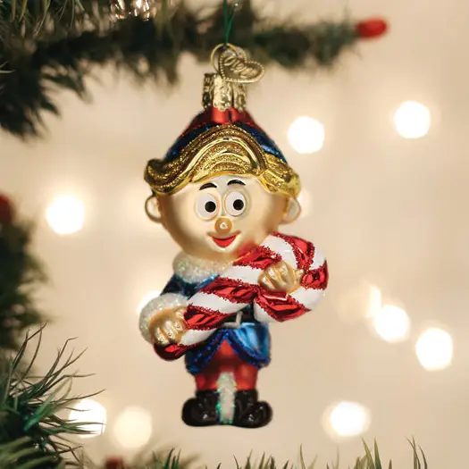 Green Hermey the Elf Handcrafted Glass Christmas Ornament High-Quality